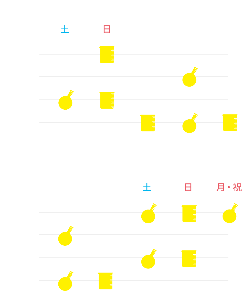  7月9日(土)16:30~●　 7月10日(日)11:30~◆/16:30~◆　 7月11日(月)17:30~◆　 7月12日(火)13:00~●/17:30~●　 7月13日(水)17:30~◆　 7月14日(木)13:00~●/17:30~●　 7月15日(金)17:30~◆　 7月16日(土)11:30~●/16:30~●　 7月17日(日)11:30~◆/16:30~◆　 7月18日(月・祝)11:30~● 